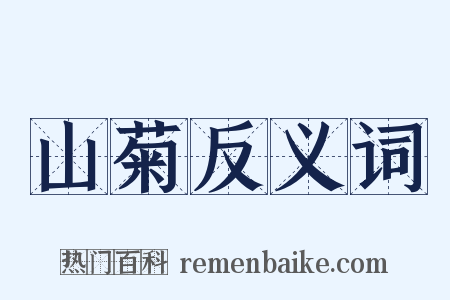 山菊反义词是什么意思的图片